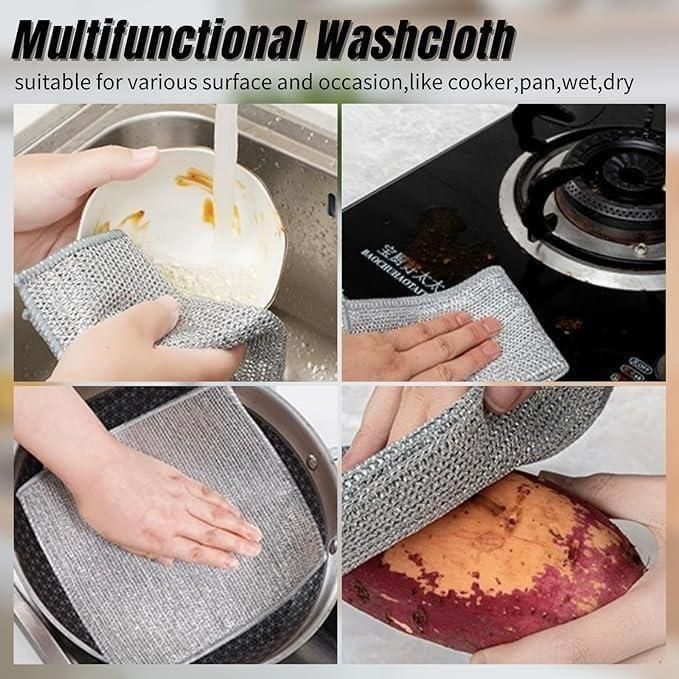 Multipurpose Non-ScratchWire Dishwashing Rags (Pack of 10)